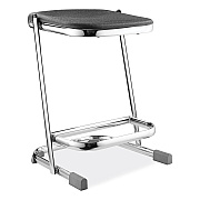 NPS 6600 Series Elephant Z-Stool, Backless, Supports Up to 500 lb, 22" Seat Height, Black Seat, Chrome Frame (NPS6622)