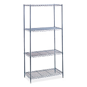 Safco Industrial Wire Shelving, Four-Shelf, 48w x 18d x 72h, Metallic Gray (SAF5291GR)