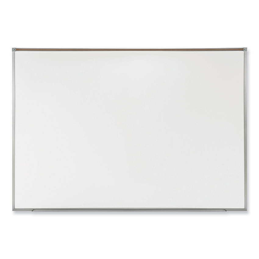 Ghent Proma Magnetic Porcelain Projection Whiteboard with Satin Aluminum Frame, 72.5 x 48.5, White Surface (GHEPRM1464)