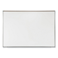 Ghent Proma Magnetic Porcelain Projection Whiteboard with Satin Aluminum Frame, 96.5 x 48.5, White Surface (GHEPRM1484)