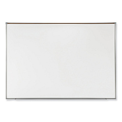 Ghent Proma Magnetic Porcelain Projection Whiteboard with Satin Aluminum Frame, 96.5 x 48.5, White Surface (GHEPRM1484)