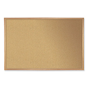 Ghent Natural Cork Bulletin Board with Frame, 120.5 x 48.5, Tan Surface, Oak Frame (GHEWK410)