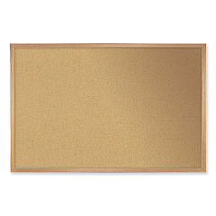 Ghent Natural Cork Bulletin Board with Frame, 120.5 x 48.5, Tan Surface, Oak Frame (GHEWK410)
