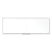 Ghent Non-Magnetic Whiteboard with Aluminum Frame, 144.63 x 48.47, White Surface, Satin Aluminum Frame (GHEM24124)