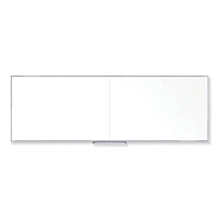 Ghent Non-Magnetic Whiteboard with Aluminum Frame, 144.63 x 48.47, White Surface, Satin Aluminum Frame (GHEM24124)