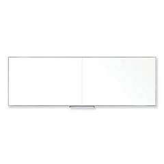 Ghent Non-Magnetic Whiteboard with Aluminum Frame, 144.63 x 48.47, White Surface, Satin Aluminum Frame (GHEM24124)