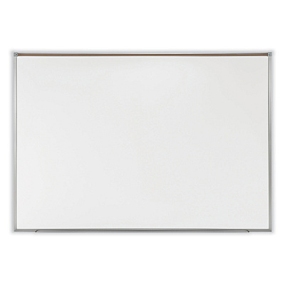 Ghent Proma Magnetic Porcelain Projection Whiteboard with Satin Aluminum Frame, 48.5 x 36.5, White Surface (GHEPRM1344)