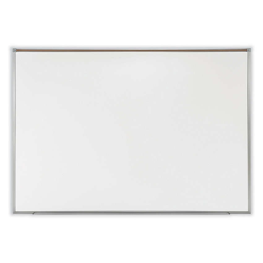 Ghent Proma Magnetic Porcelain Projection Whiteboard with Satin Aluminum Frame, 48.5 x 36.5, White Surface (GHEPRM1344)