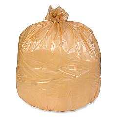 Pitt Plastics Can Liner, 16 gal, 0.35 mil, 32" x 24", Buff, Perforated Roll, 500/Carton (PITP3310XB)