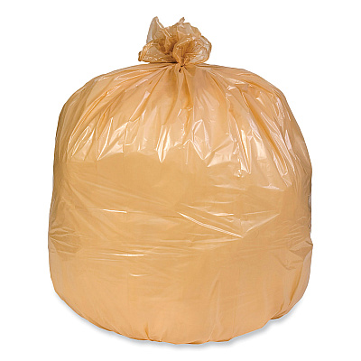 Pitt Plastics Can Liner, 16 gal, 0.35 mil, 32" x 24", Buff, Perforated Roll, 500/Carton (PITP3310XB)