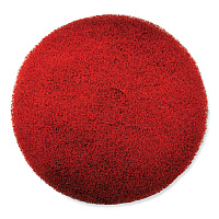 SC Johnson Professional EZ CARE Heavy Duty Scrub Pad, 17" Diameter, Red/Gray, 5/Carton (SJN311183)
