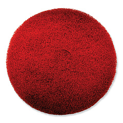 SC Johnson Professional EZ CARE Heavy Duty Scrub Pad, 16" Diameter, Red/Gray, 5/Carton (SJN319310)