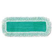 Rubbermaid Commercial Dust Pad with Fringe, Microfiber, 18" Long, Green, 6/Carton (RCPQ418GNCT)