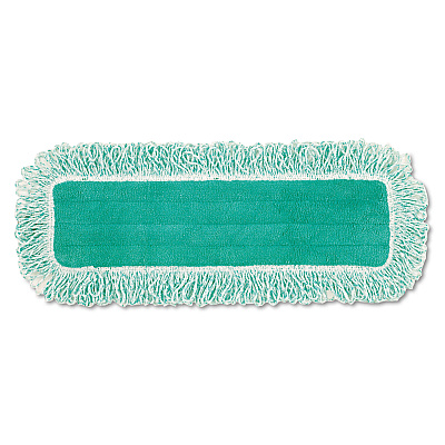 Rubbermaid Commercial Dust Pad with Fringe, Microfiber, 18" Long, Green (RCPQ418GN)