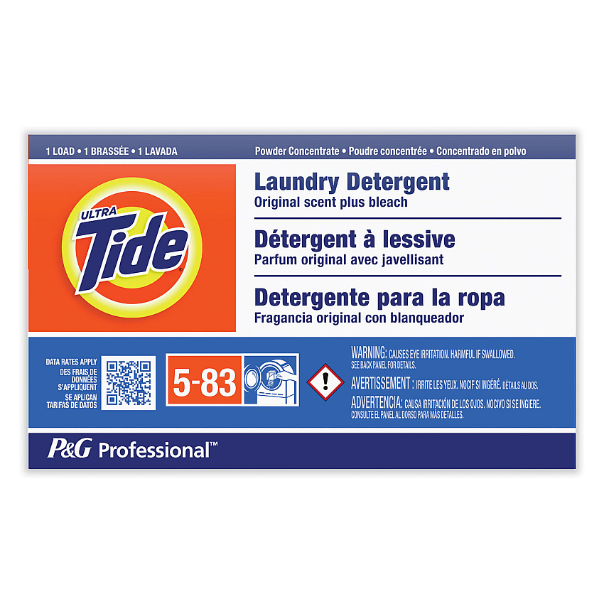 Tide Professional Powder Laundry Detergent Plus Bleach, Original Scent, 1.4 oz Vending Box, 156/Carton (PGC08921)