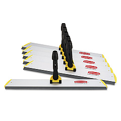 Rubbermaid Commercial HYGEN HYGEN Quick Connect S-S Frame, Squeegee, 24w x 4 1/2d, Aluminum, Yellow (RCPQ570)