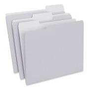 Universal Top Tab File Folders, 1/3-Cut Tabs: Assorted, Letter Size, 0.75" Expansion, Gray, 100/Box (18101)