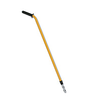 Rubbermaid Commercial HYGEN HYGEN 48-72" Quick-Connect Ergo Adjustable Handle, Black/Yellow (RCPQ760)