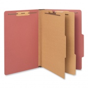 Universal Six-Section Classification Folders, Heavy-Duty Pressboard Cover, 2 Dividers, 6 Fasteners, Legal Size, Brick Red, 20/Box (10403)