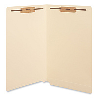 Universal Reinforced End Tab Fastener Folders, 0.75" Expansion, 2 Fasteners, Legal Size, Manila Exterior, 50/Box (UNV13220)