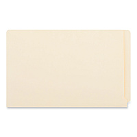 Universal Deluxe Reinforced End Tab Folders, Straight Tabs, Legal Size, 0.75" Expansion, Manila, 100/Box (UNV13350)