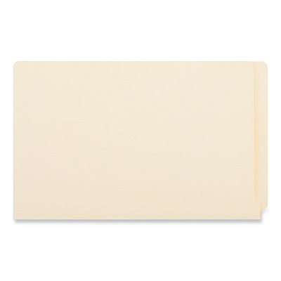 Universal Deluxe Reinforced End Tab Folders, Straight Tabs, Legal Size, 0.75" Expansion, Manila, 100/Box (UNV13350)