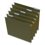 Universal Box Bottom Hanging File Folders, 1" Capacity, Letter Size, 1/5-Cut Tabs, Standard Green, 25/Box (14141)