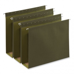 Universal Box Bottom Hanging File Folders, 3" Capacity, Letter Size, 1/5-Cut Tabs, Standard Green, 25/Box (14143)