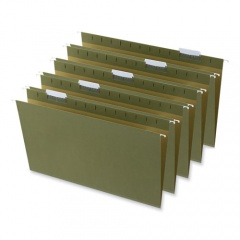 Universal Box Bottom Hanging File Folders, 1" Capacity, Legal Size, 1/5-Cut Tabs, Standard Green, 25/Box (14151)