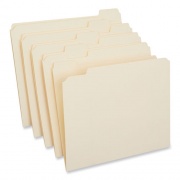 Universal Double-Ply Top Tab Manila File Folders, 1/5-Cut Tabs: Assorted, Letter Size, 0.75" Expansion, Manila, 100/Box (16115)