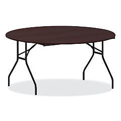 Alera Round Wood Folding Table, 59" Diameter x 29.13h, Mahogany (ALEFT7260DMY)