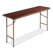 Alera Wood Folding Table, Rectangular, 59.88w x 17.75d x 29.13h, Mahogany (FT726018MY)