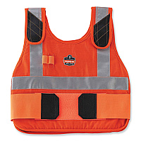 ergodyne Chill-Its 6225 Premium FR Phase Change Cooling Vest, Modacrylic Cotton, Small/Medium, Orange (EGO12205)
