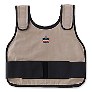 ergodyne Chill-Its 6225 Premium FR Phase Change Cooling Vest, Modacrylic Cotton, Large/X-Large, Khaki (EGO12204)