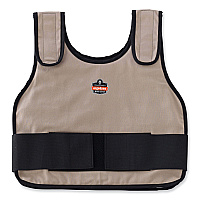 ergodyne Chill-Its 6225 Premium FR Phase Change Cooling Vest, Modacrylic Cotton, Large/X-Large, Khaki (EGO12204)