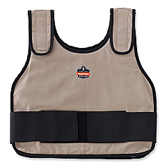ergodyne Chill-Its 6225 Premium FR Phase Change Cooling Vest, Modacrylic Cotton, Large/X-Large, Khaki (EGO12204)