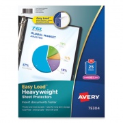 Avery Top-Load Poly Sheet Protectors, Heavy, Letter, Diamond Clear, 25/Pack, 20/Carton (75304)
