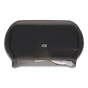 Tork Twin Standard Roll Bath Tissue Dispenser, 12.75 x 5.57 x 8.25, Smoke (TRK59TR)