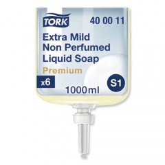 Tork Premium Extra Mild Liquid Soap, Unscented, 1 L, 6/Carton (400011)