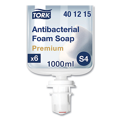 Tork Premium Antibacterial Foam Soap Refill, Unscented, 1 L, 6/Carton (TRK401215)