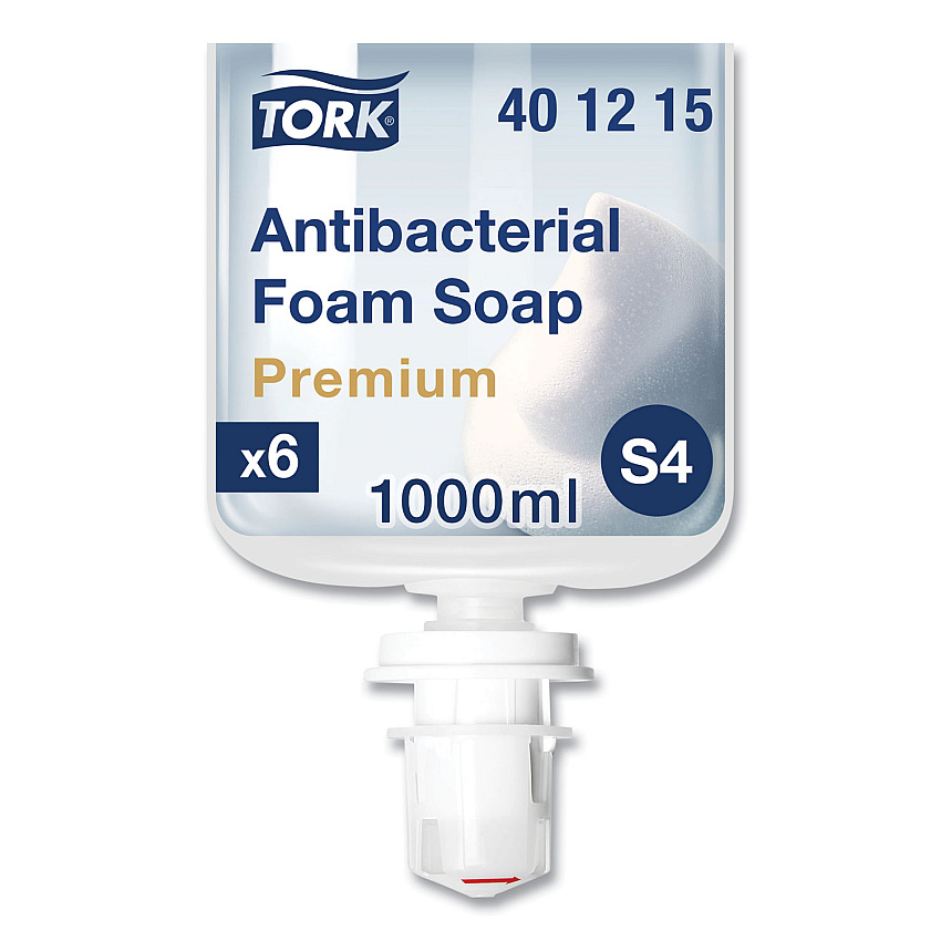 Tork Premium Antibacterial Foam Soap Refill, Unscented, 1 L, 6/Carton (TRK401215)