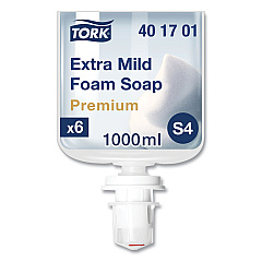 Tork Premium Extra Mild Foam Soap Refill, Sensitive Skin, Unscented, 1 L, 6/Carton (TRK401701)