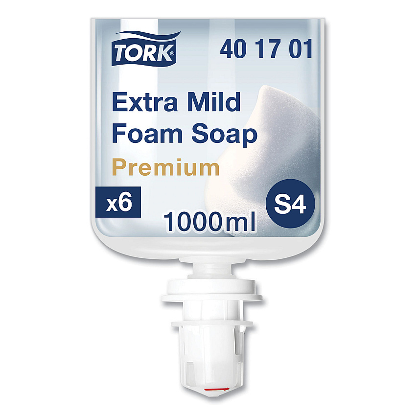 Tork Premium Extra Mild Foam Soap Refill, Sensitive Skin, Unscented, 1 L, 6/Carton (TRK401701)