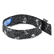 ergodyne Chill-Its 6705CT Cooling PVA Hook and Loop Bandana Headband, One Size Fits Most, Skulls (EGO12579)