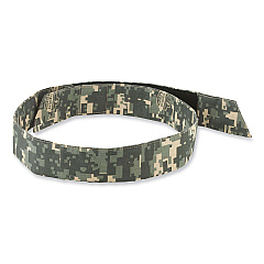 ergodyne Chill-Its 6705 Cooling Embedded Polymers Hook and Loop Bandana Headband, One Size Fits Most, Camo (EGO12314)