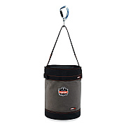 ergodyne Arsenal 5940T Swiveling Carabiner Canvas Hoist Bucket and Top, 150 lb, Gray (EGO14840)