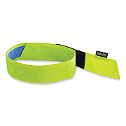 ergodyne Chill-Its 6705CT Cooling PVA Hook and Loop Bandana Headband, One Size Fits Most, Lime (EGO12576)