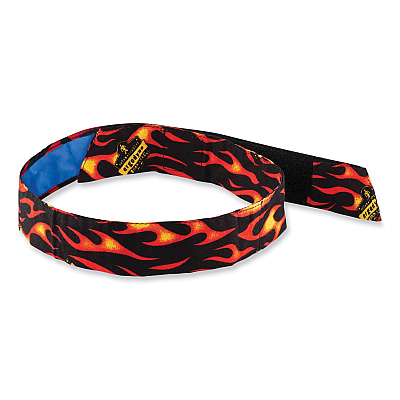 ergodyne Chill-Its 6705CT Cooling PVA Hook and Loop Bandana Headband, One Size Fits Most, Flames (EGO12578)