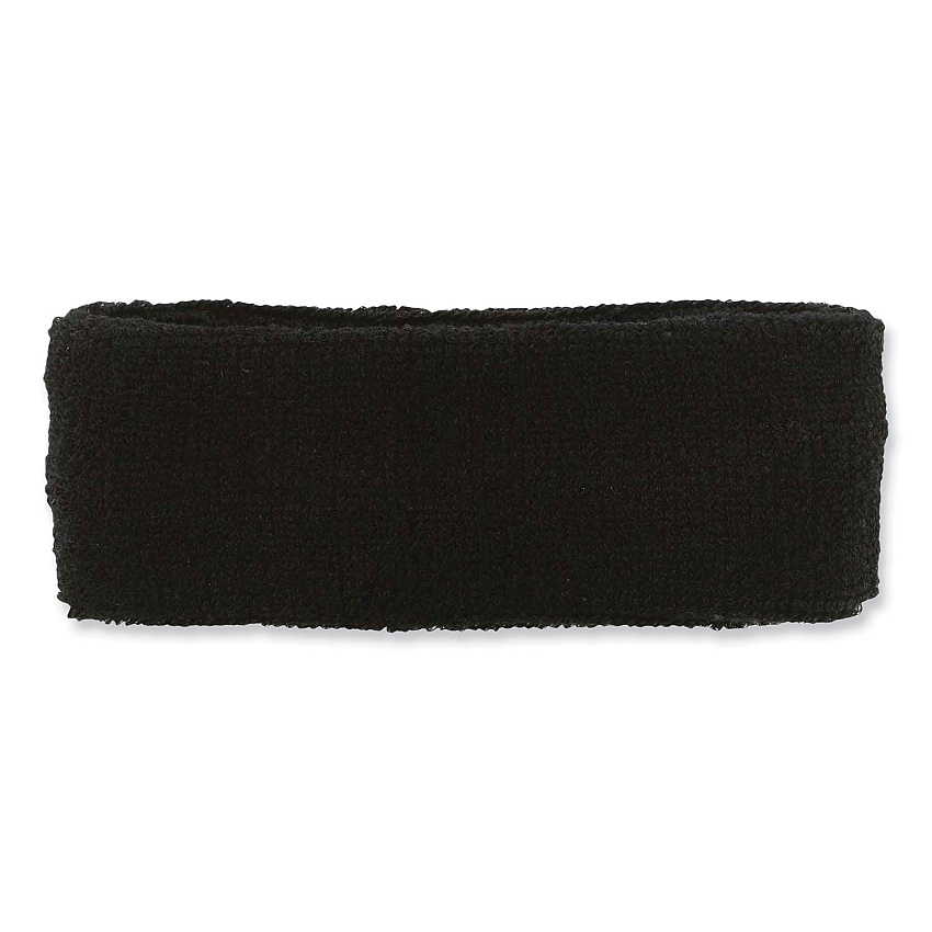 ergodyne Chill-Its 6550 Head Terry Cloth Sweatband, Cotton Terry, One Size Fits Most, Black (EGO12452)