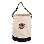 ergodyne Arsenal 5730 Leather Bottom Canvas Hoist Bucket, 150 lb, White (EGO14430)